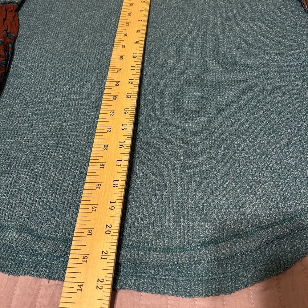 EUC We The Free Teal Blossom Thermal Top - Picture 7 of 9